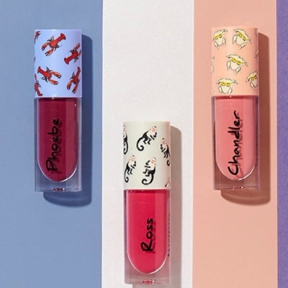 3 Friends lip glosses by Makeup Revolution. Chandler, Ross & Phoebe.